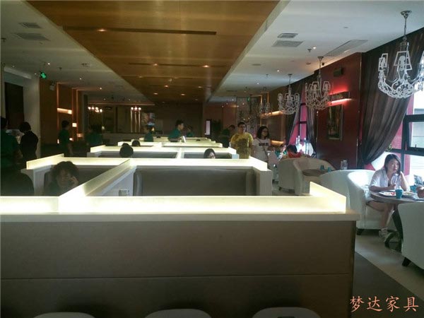 郑州融合曼玉餐厅卡座沙发装修效果图