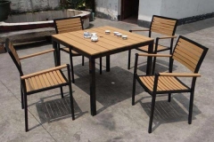 塑木室外餐桌椅