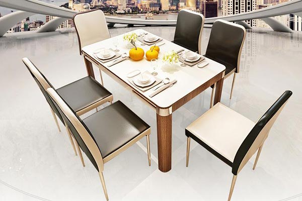 铝合金折叠餐桌椅图片
